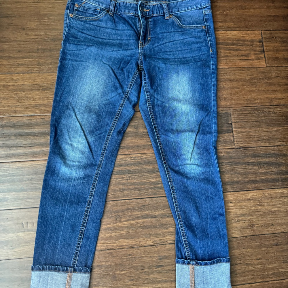 MOSSIMO cuffed cropped jeans sz 12R